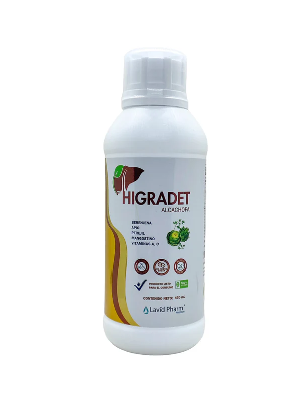 Higradet Bebida Funcional con Alcachofa y Berenjena Lavid Pharm vista frontal