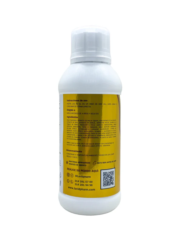 Lista completa de ingredientes Higradet extracto de malta vitaminas y alcachofa