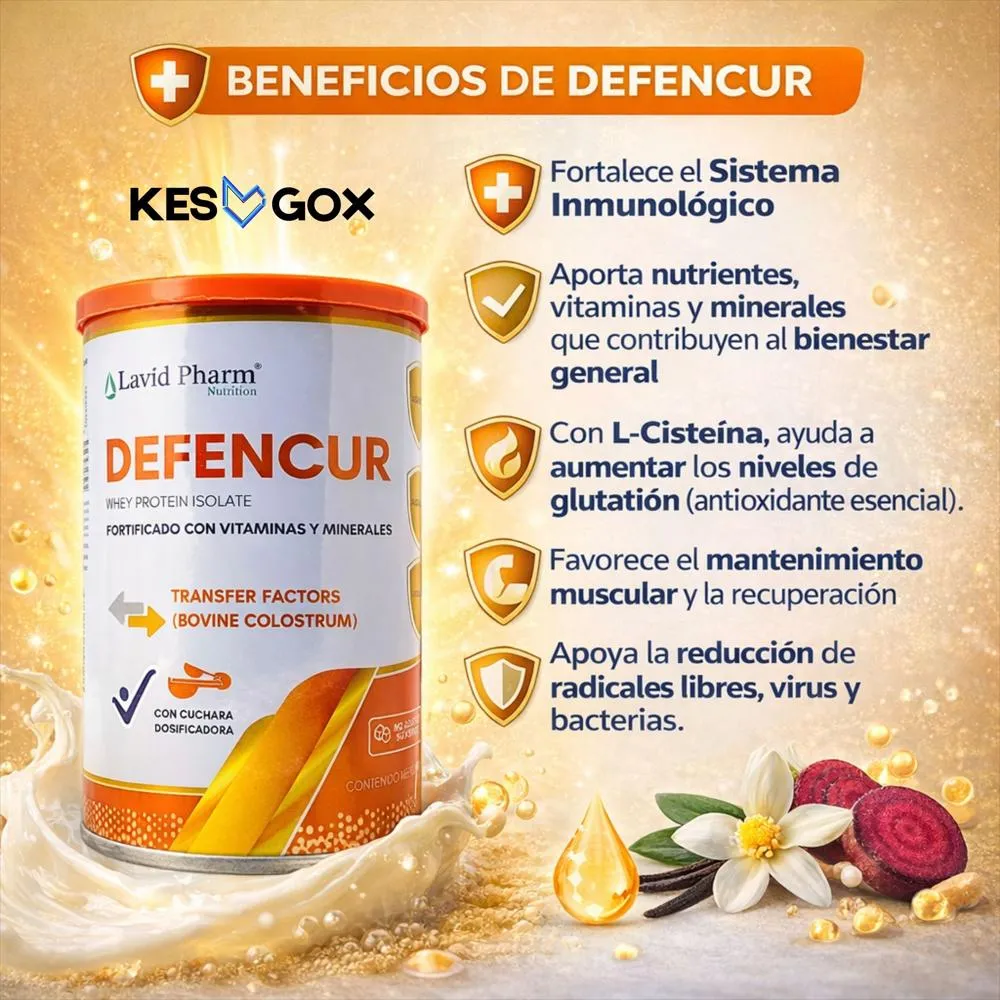 Defencur Defensas Altas Sistema Inmune Fuerte Vainilla 500G - Imagen 4