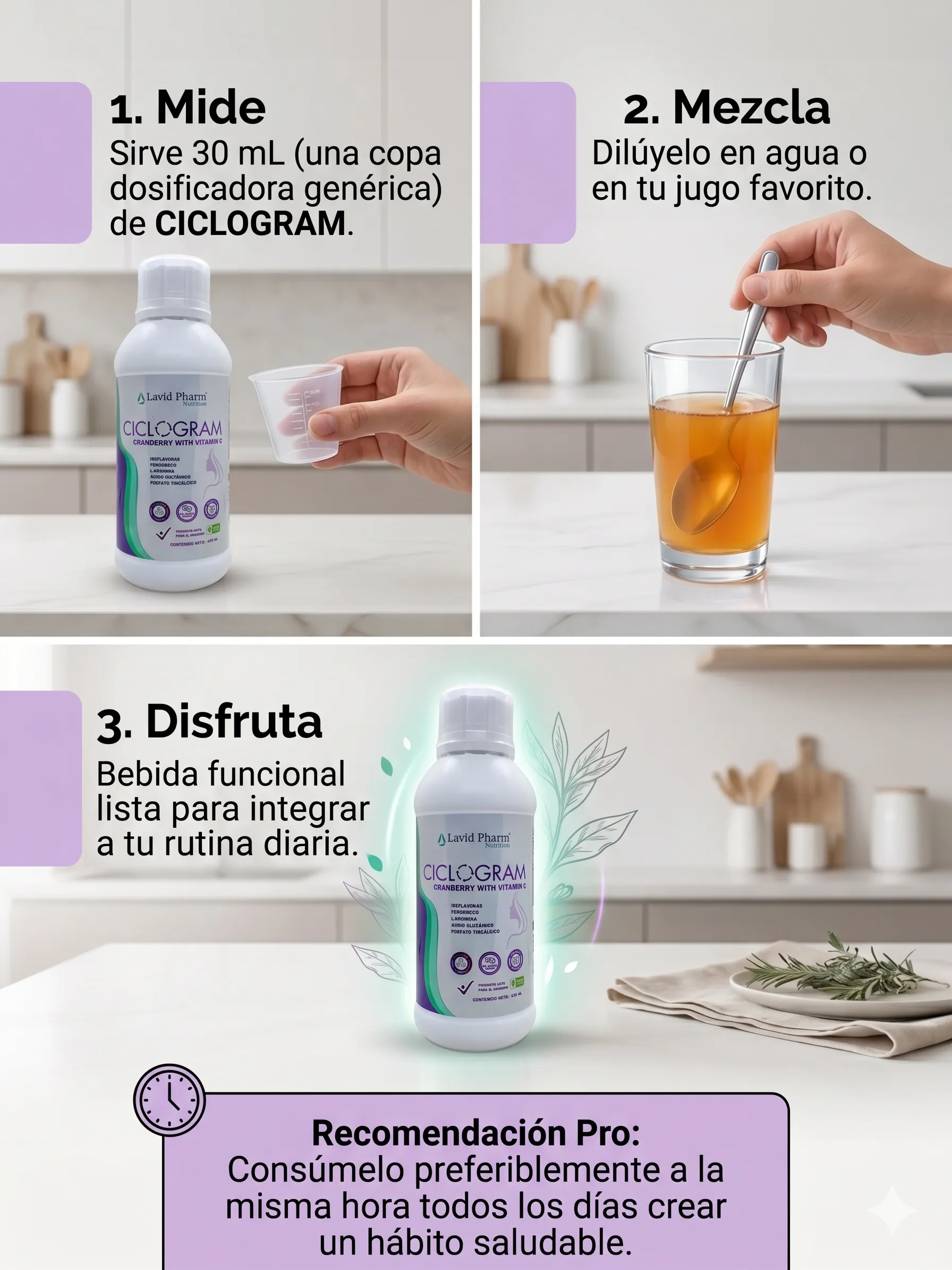Ciclogram: Bebida Funcional con Isoflavonas de Soya y Arándano Rojo - 430 mL - Imagen 5